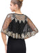 1920s Vintage Argyles Sequin Mesh Cape