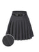 [Pre-Sale] Dark Gray 1960s Pinstripes Belted Pleated Skirt