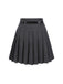 [Pre-Sale] 2PCS Dark Gray 1960s Pinstripes Top & Pleated Skirt