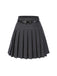 [Pre-Sale] 2PCS Dark Gray 1960s Pinstripes Top & Pleated Skirt