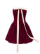 Wine Red 1980s Bow Glitter Tube Top Dress