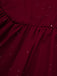 Wine Red 1980s Bow Glitter Tube Top Dress