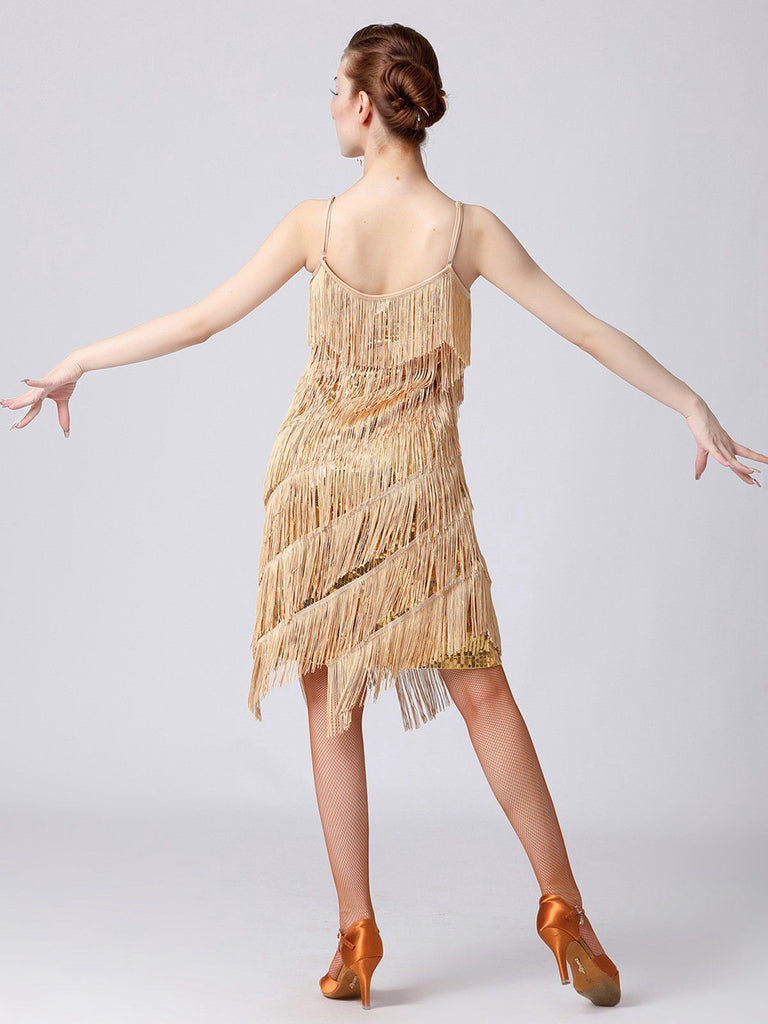 1920s Charleston Layered Tassel Straps Dress