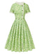 [Pre-Sale] Green 1940s Ruffles Pleated Daisy Dress