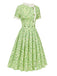 [Pre-Sale] Green 1940s Ruffles Pleated Daisy Dress