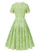 [Pre-Sale] Green 1940s Ruffles Pleated Daisy Dress