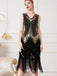 [Pre-Sale] Black 1920s Multi-Layered Sequined Fringe Dress