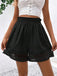 Black 1960s Solid Hollow Tassels Shorts