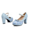 Polka Dot Round Toe Chunky Heels