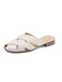 Retro PU Leather Woven Sandals