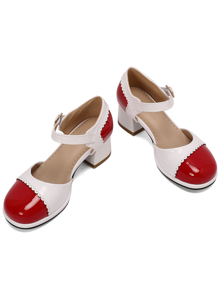 Retro Mary Jane Round Toe High Heel Shoes