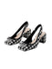 Retro Mary Jane Plaid Chunky Heel Shoes