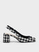 Retro Mary Jane Plaid Chunky Heel Shoes