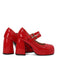 Retro Mary Jane Patent Leather Platform Chuny Heels