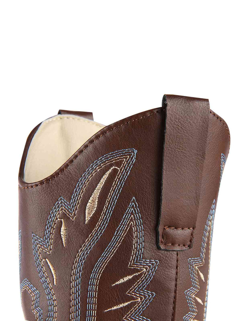 Retro Embroidered Leather Calf Cowboy Boots