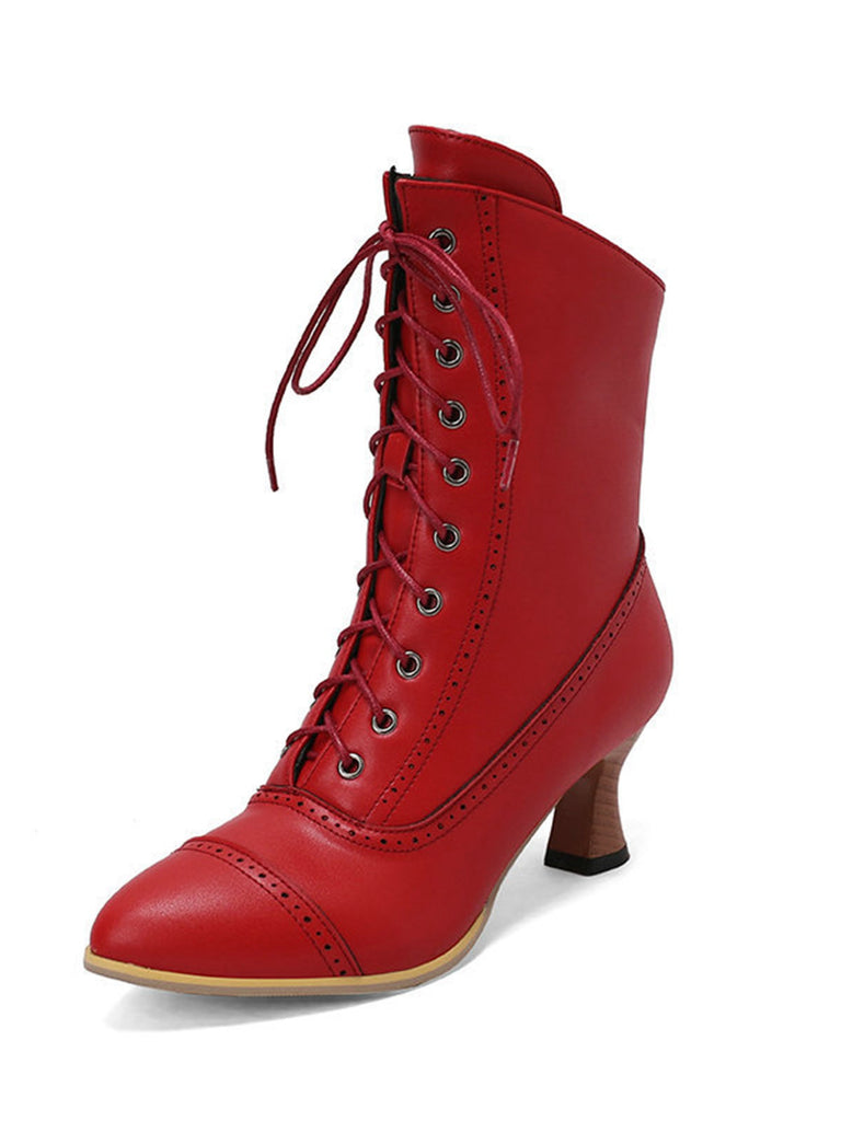 Kitten heel lace up boots online