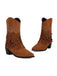 Flannelette Cone Heel Western Boots