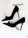 Pointed Toe Velvet Stiletto Heels Shoes