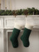 Christmas Decorations Cable Knitted Stockings Gift Bag