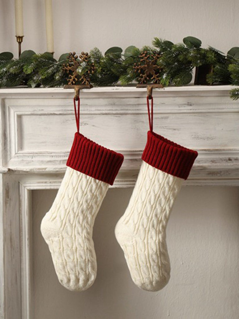 Christmas White Patchwork Stocking