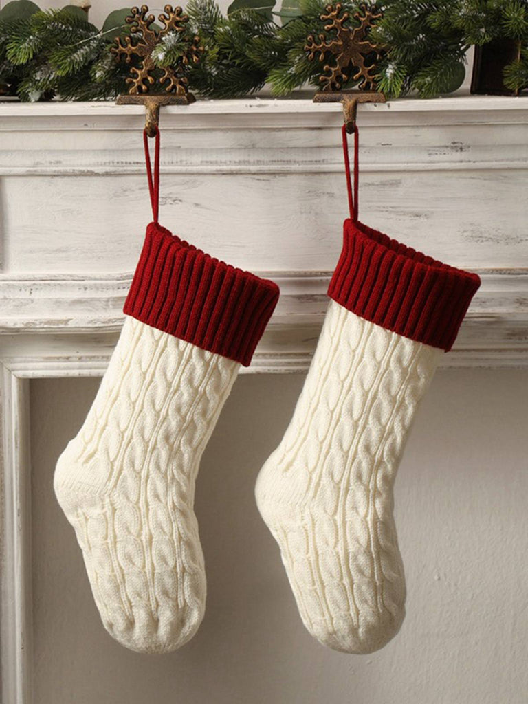 Christmas White Patchwork Stocking