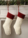 Christmas White Patchwork Stocking