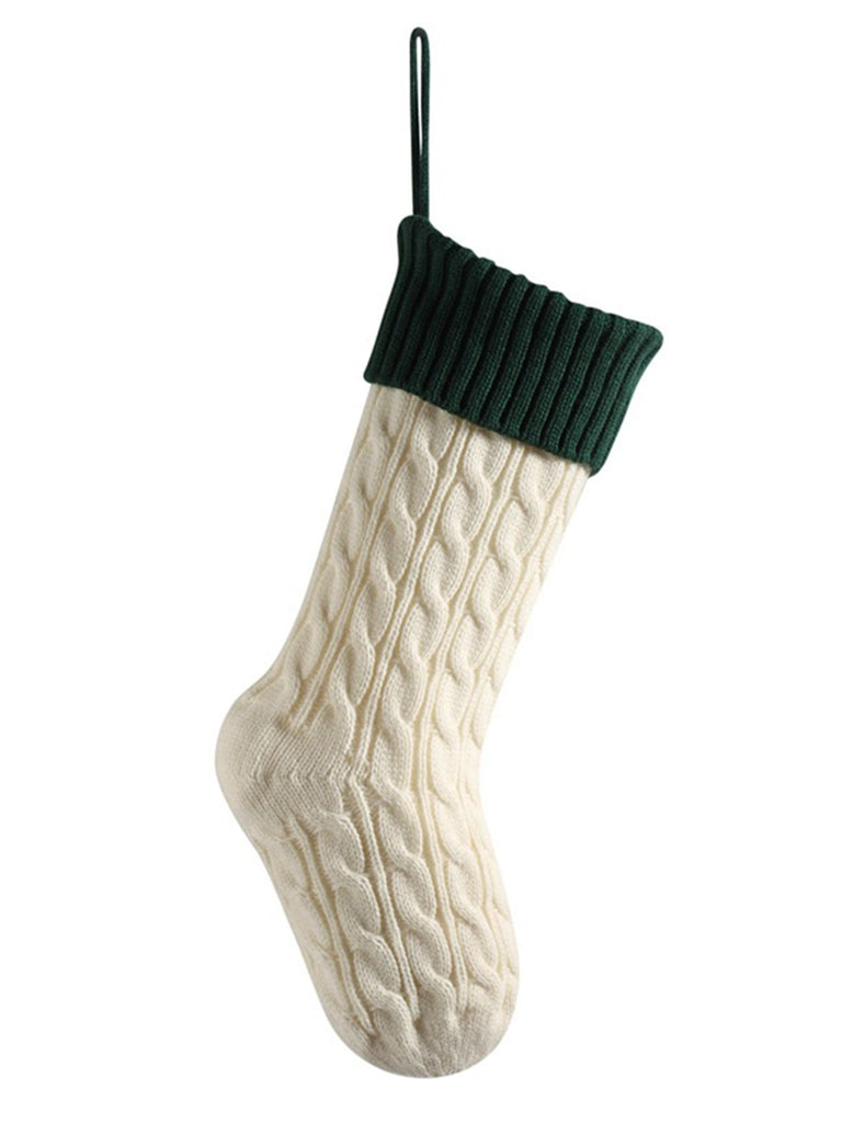 Christmas White Patchwork Stocking