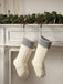 Christmas White Patchwork Stocking