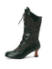 Lace Patchwork Lace-Up Calf-High Boots