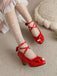 Patent Leather Bow Lolita High Heels