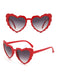 Vintage Curved Heart Frame Sunglasses