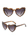 Vintage Curved Heart Frame Sunglasses