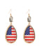 American Flag Crystal Drop Earrings