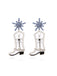 Pearl Star Cowboy Boot Earrings