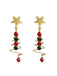 Colorful Christmas Star Crystal Earrings