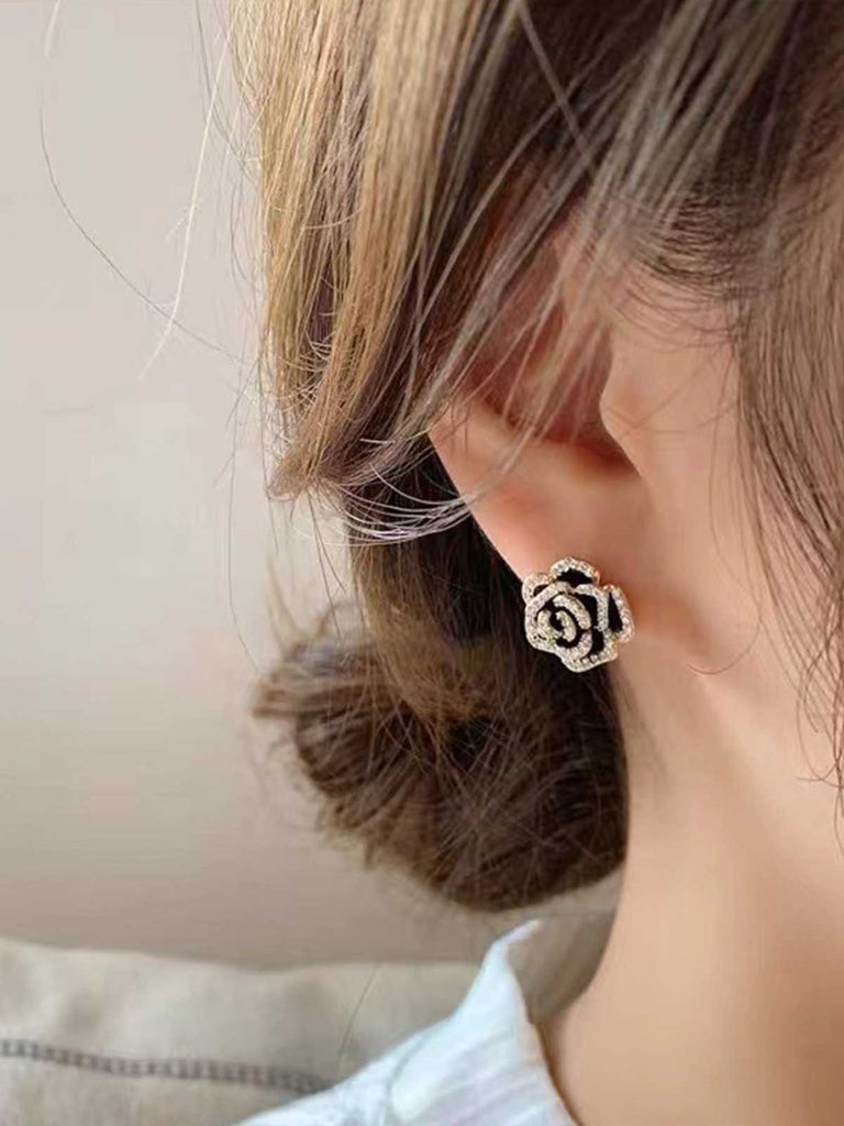 Vintage Diamond Floral Earring