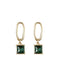 Green Vintage Geometric Cutout Earrings