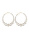 Pearl Large Hoop Vintage Earrings