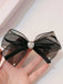 Black Mesh Diamond Bow Hairpin