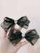 Black Mesh Diamond Bow Hairpin