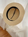 Light Khaki Vintage Ribbon Straw Sun Hat