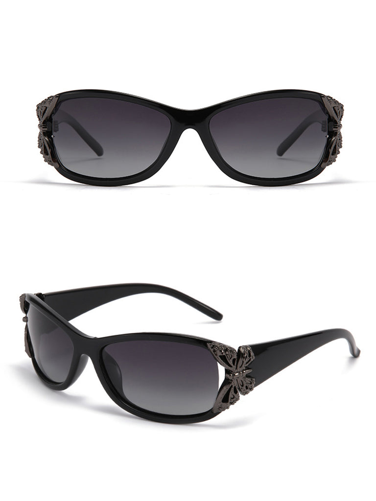 Retro Black Butterfly Decor Sunglasses