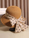 Polka Dot Ribbon Bow Tie Straw Hat