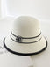 Vintage Elegant Camellia Contrast Straw Hat