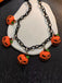 Halloween Pumpkin Ghost Bat Pendant Clavicle Necklace