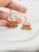 Orange Halloween Wicked Pumpkin & Ghost Earrings