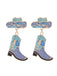 Alloy Rhinestoned Wild West Earrings