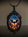 Black Halloween Bat Vintage Pendant Necklace