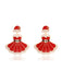 Christmas Dress And Santa Hat Earrings