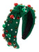 Christmas Colored Beads Rhinestoned Headband